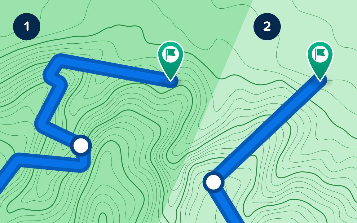Routed and freehand drawing in Bikemap