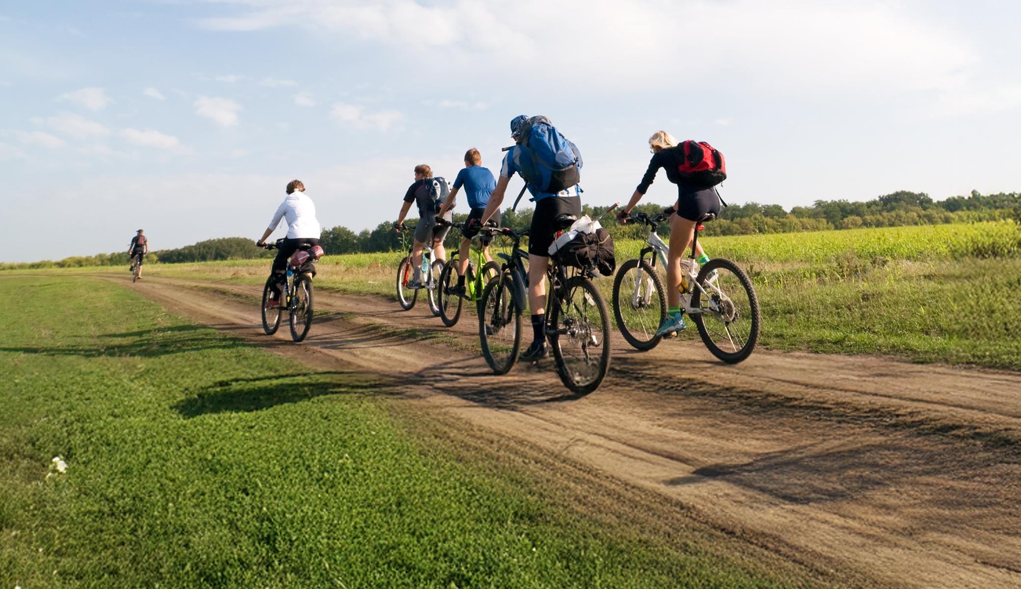 Group of cyclists on a ride