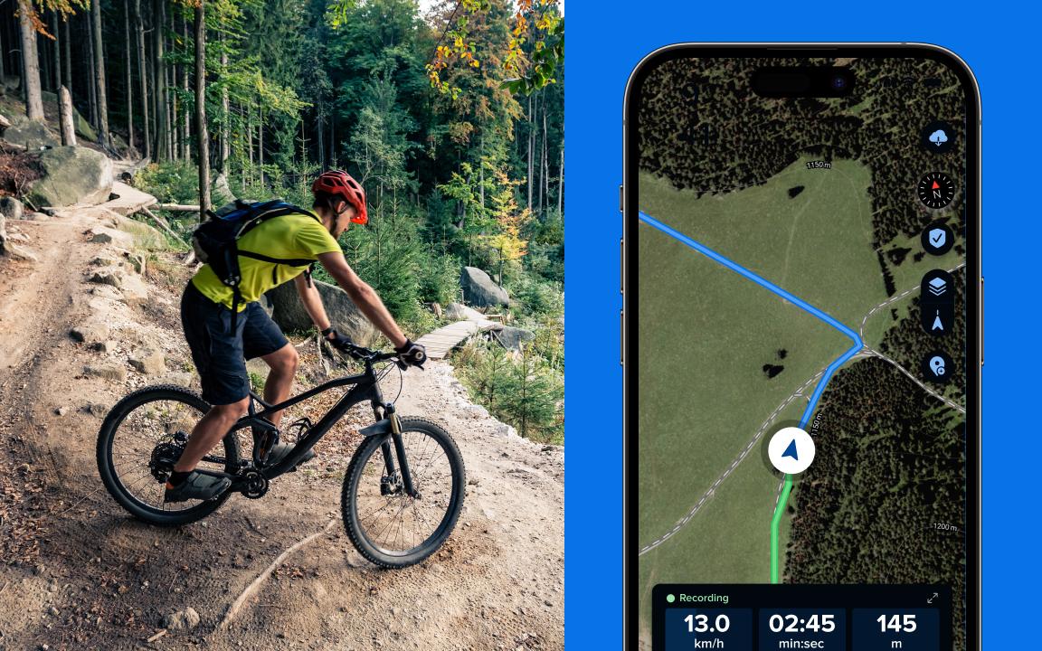 Self-guided navigation with the Bikemap app