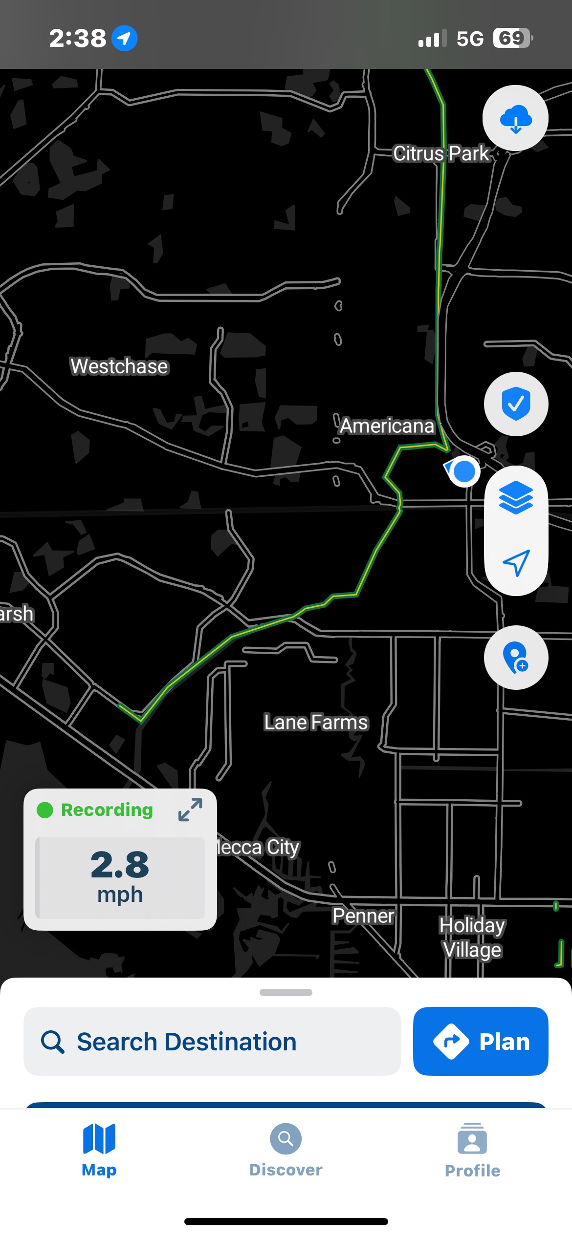 Foto 8 der Bikemap-Route "Upper Tampa Bay Park Phase I, Tampa to Alloway St, Tampa"