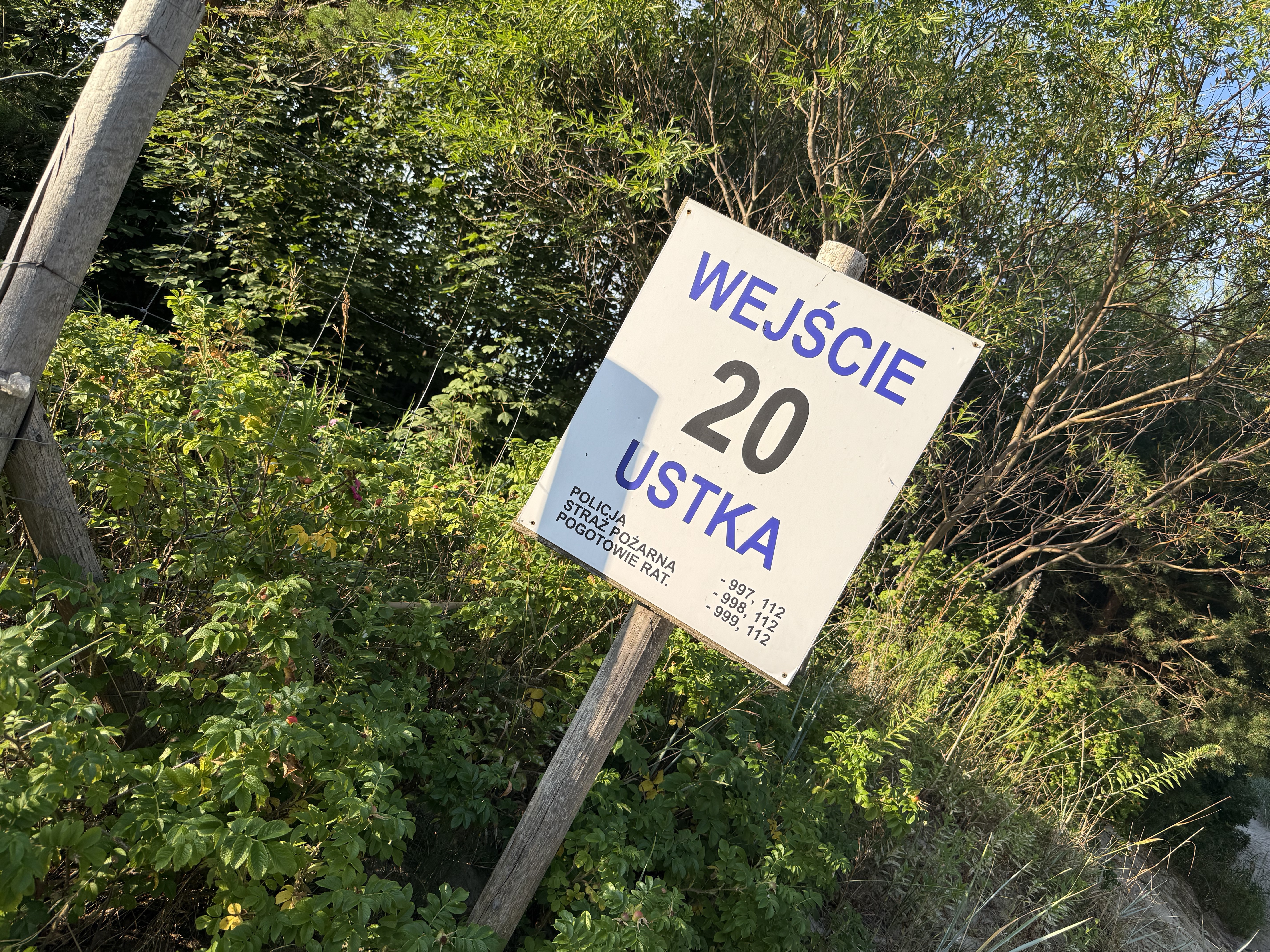 Promenada, Ustka do Wczasowa, Rowy