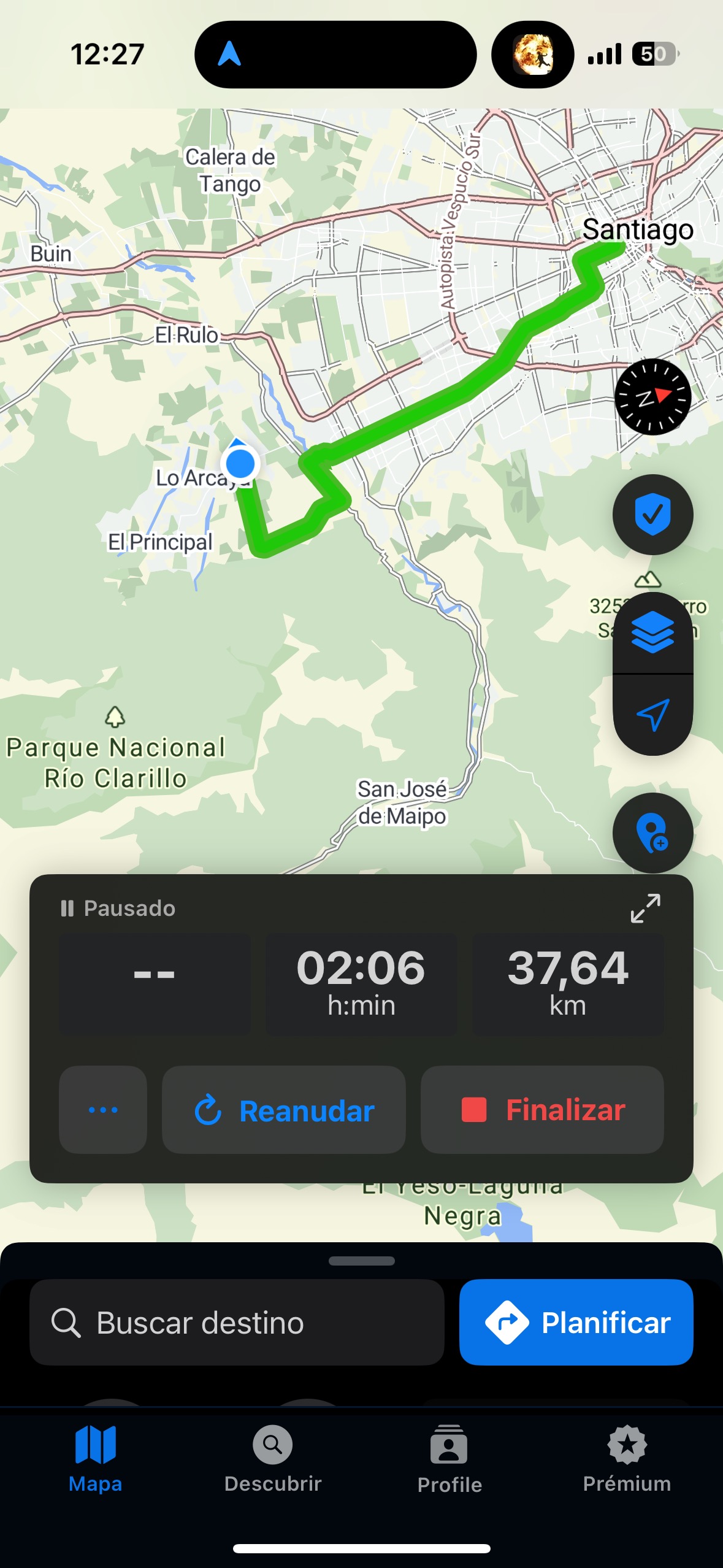Avenida Santa Isabel, Santiago a Mencía de los Nidos, Santiago