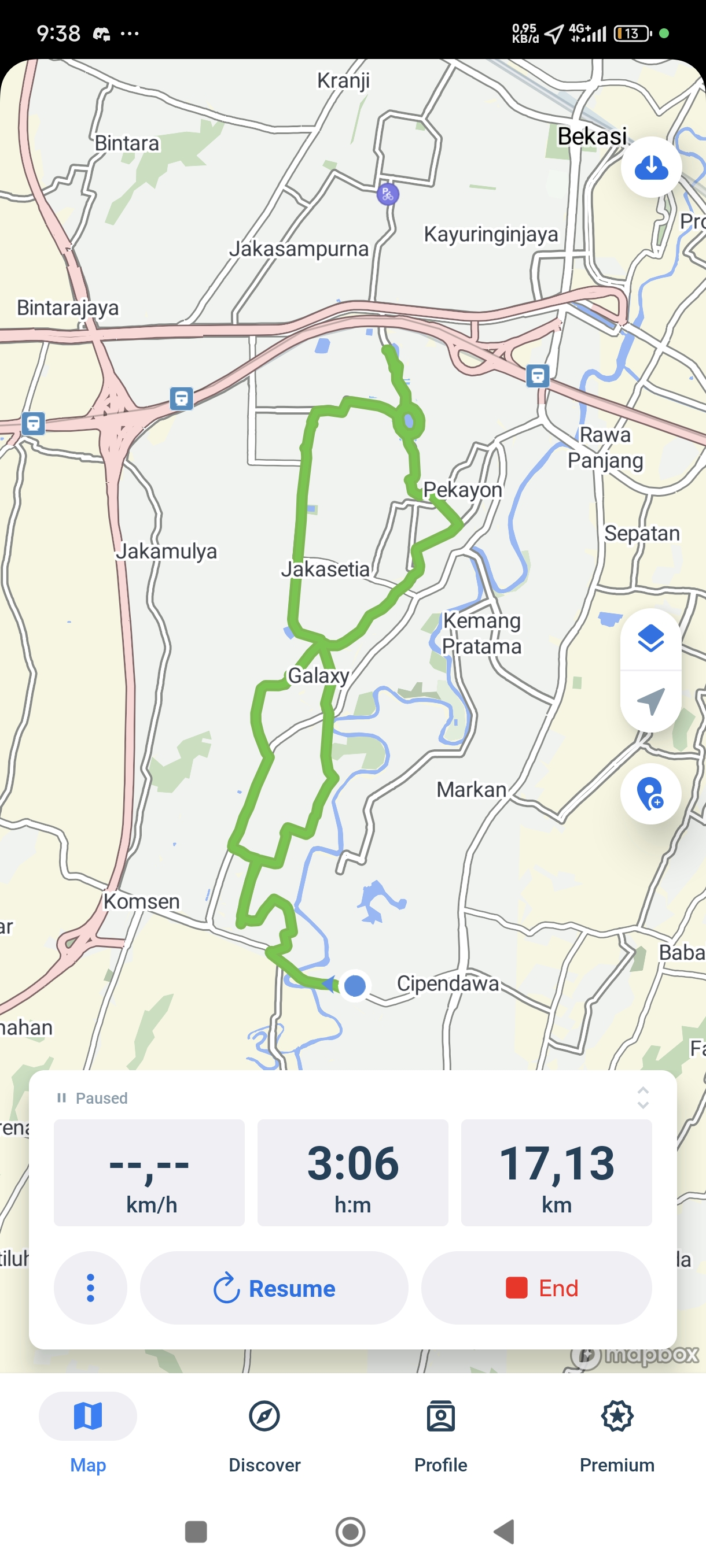 PX49+64G to Jalan Raya Bojong Menteng No.