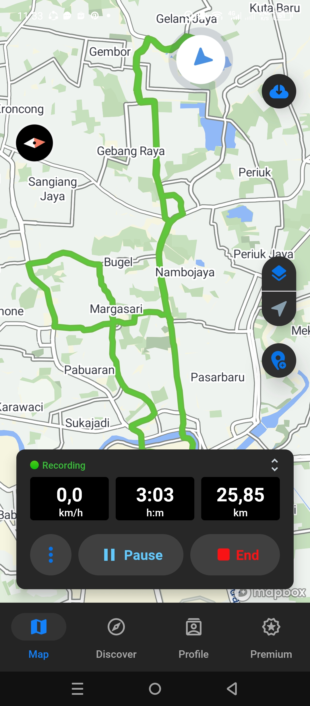 Photo 7 of the Bikemap route "DB4 to Jalan Yudistira I No.40"
