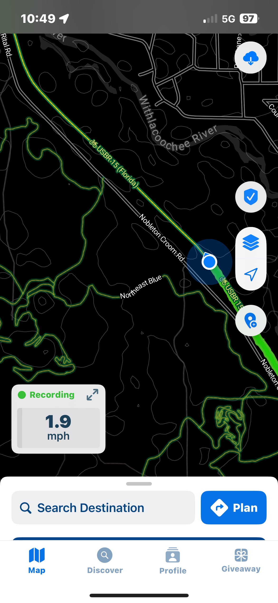 Withlacoochee State Trail, Brooksville to Withlacoochee State Trail, Nobleton