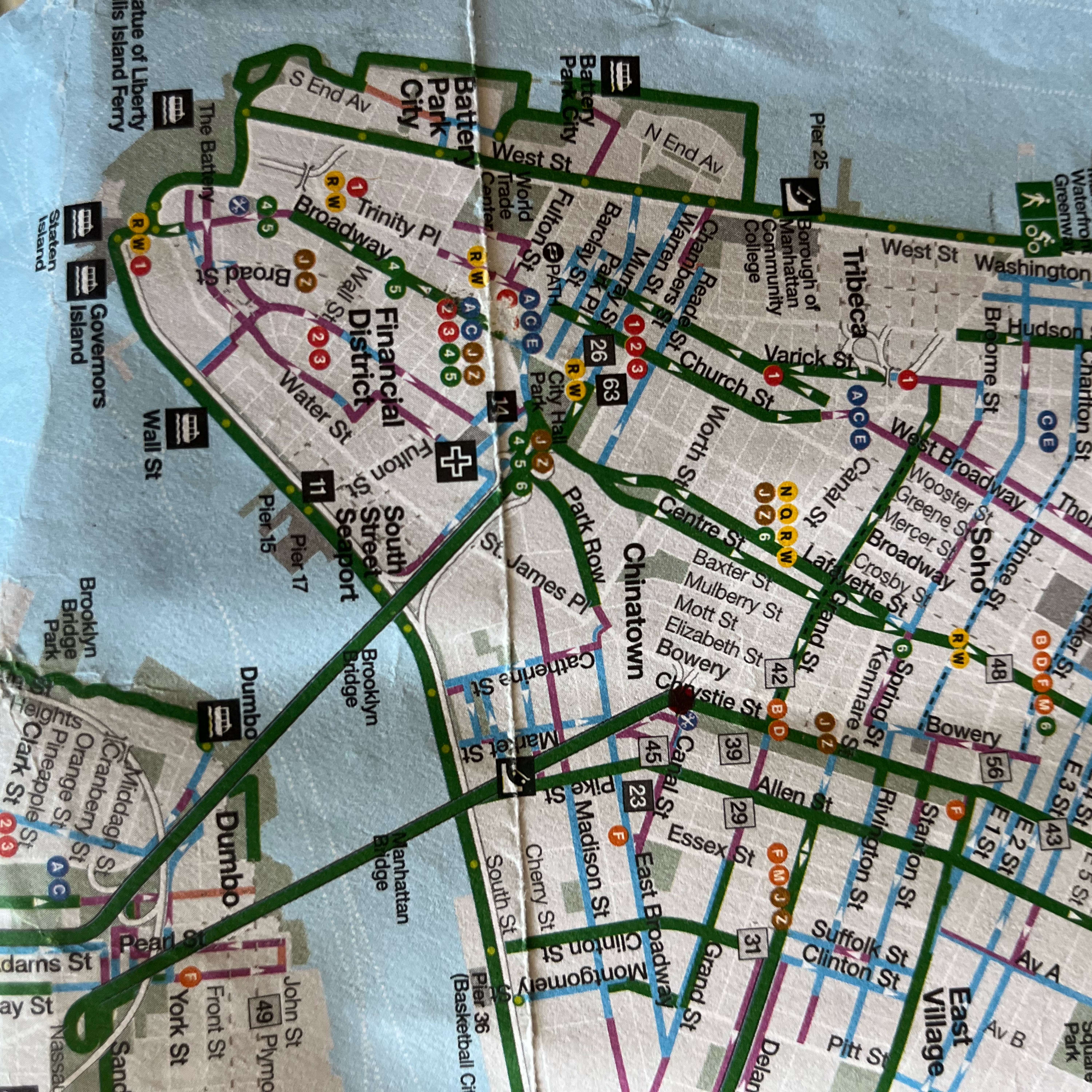 W 103rd St, New York to Canal St, New York