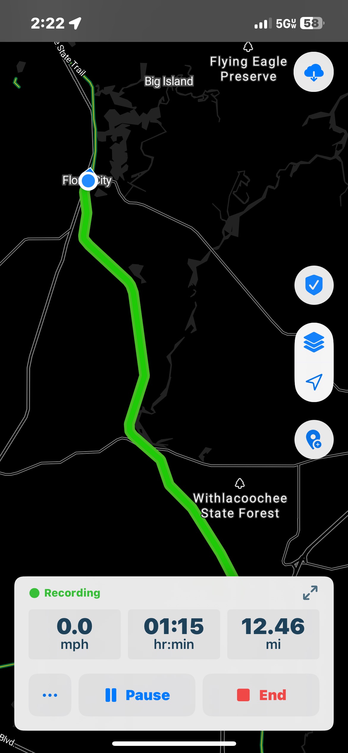 Foto 8 der Bikemap-Route "Croom Rital Rd, Brooksville to Withlacoochee State Trail, Inverness"