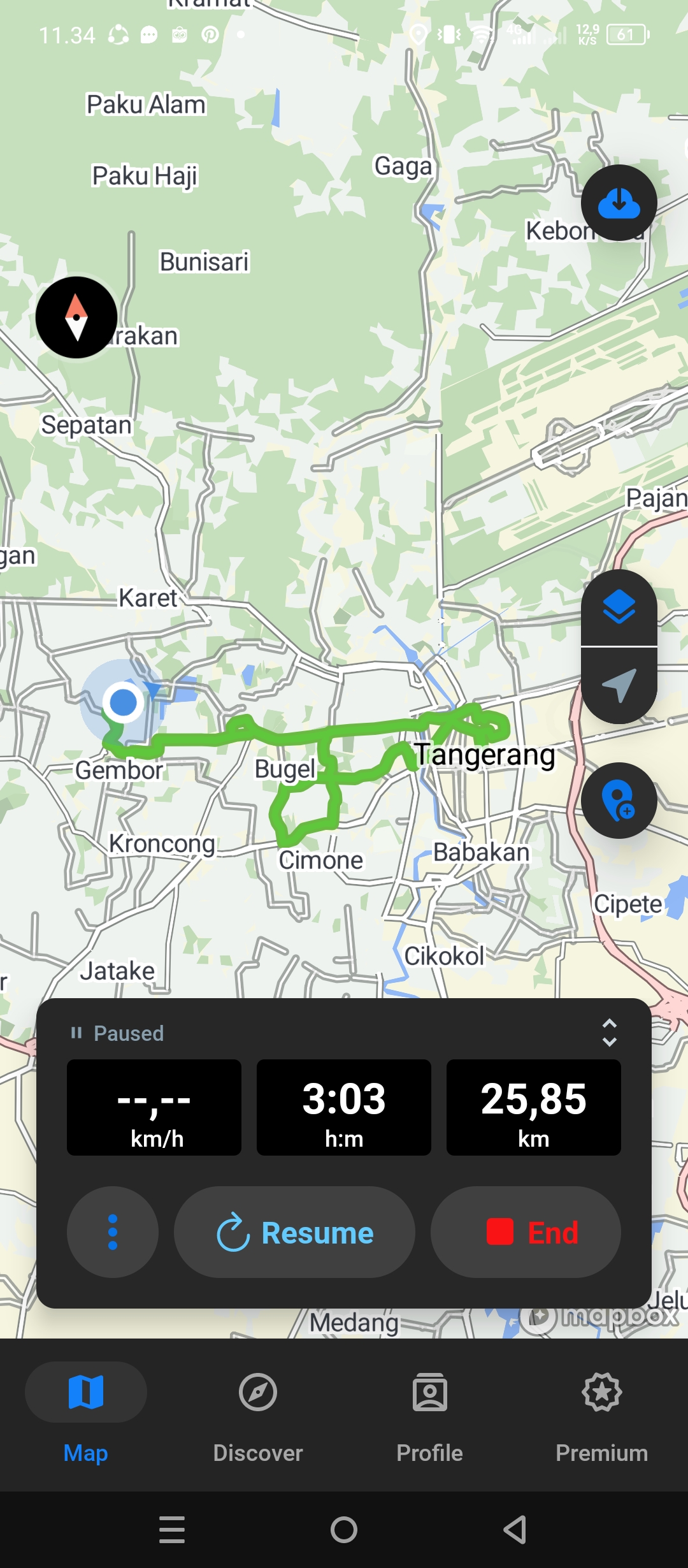 Photo 8 of the Bikemap route "DB4 to Jalan Yudistira I No.40"