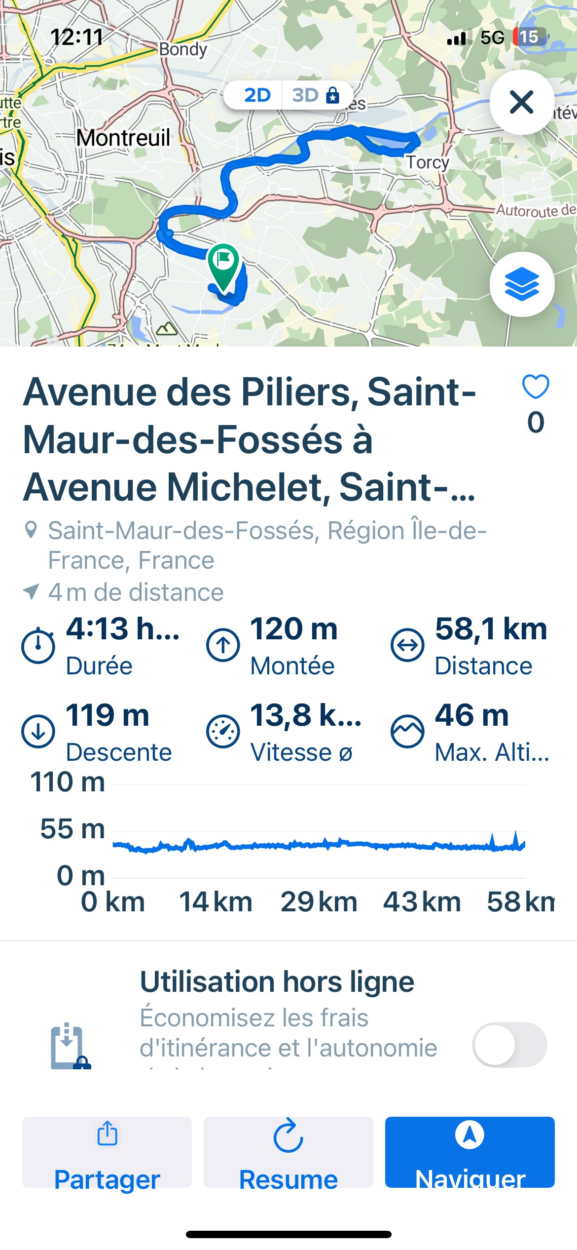 Foto 8 der Bikemap-Route "Avenue des Piliers, Saint-Maur-des-Fossés à Avenue Michelet, Saint-Maur-des-Fossés"