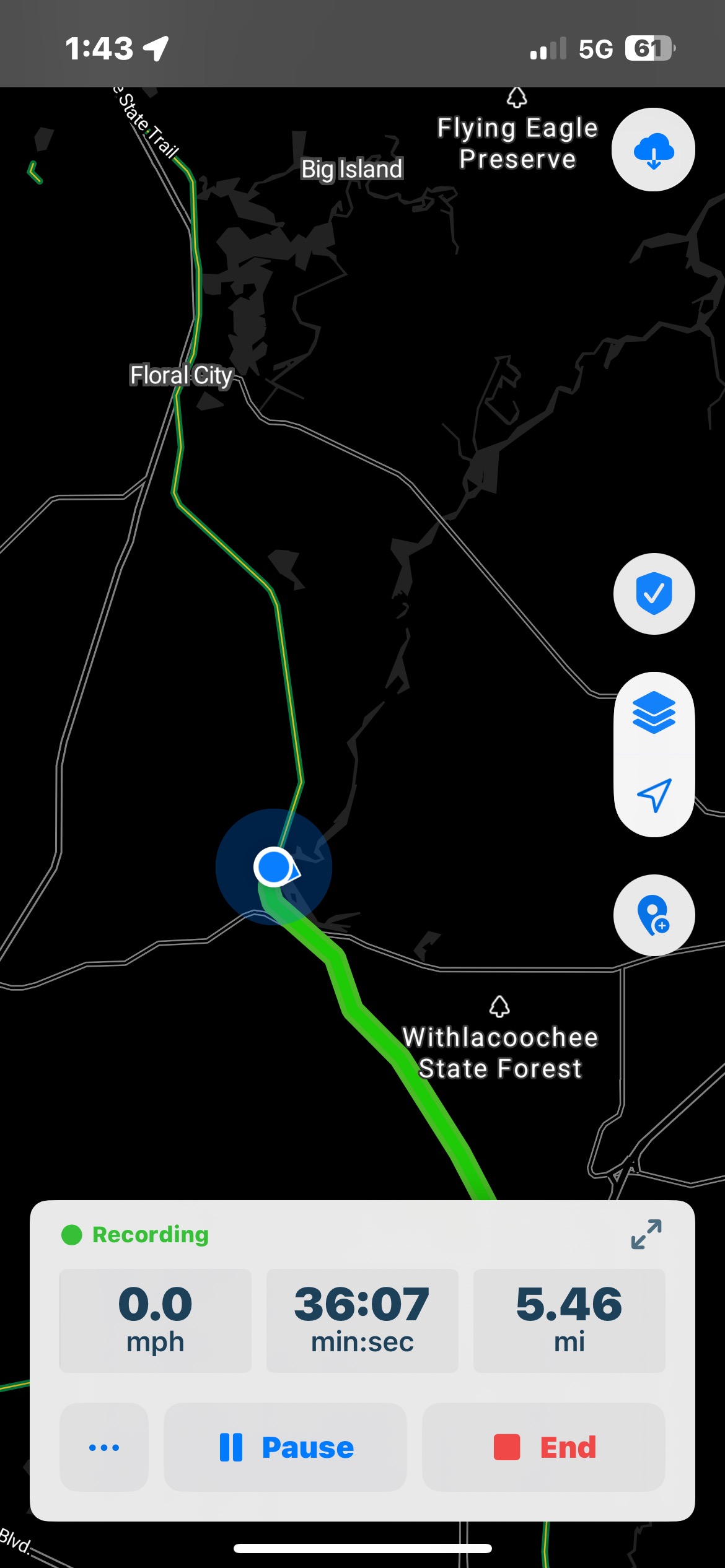 Foto 7 der Bikemap-Route "Croom Rital Rd, Brooksville to Withlacoochee State Trail, Inverness"