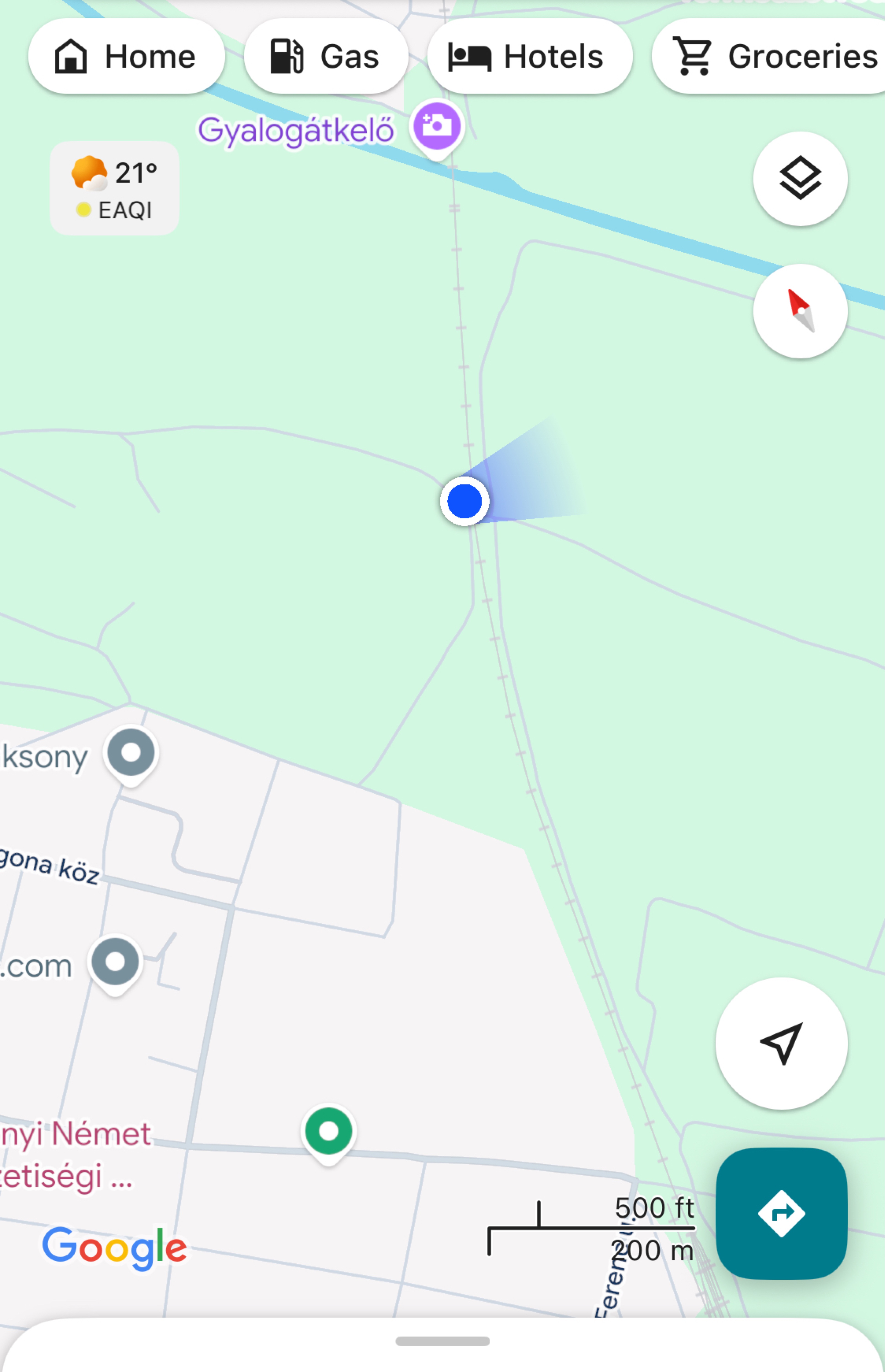 Mansfeld Péter utca, Taksony to Mansfeld Péter utca, Taksony