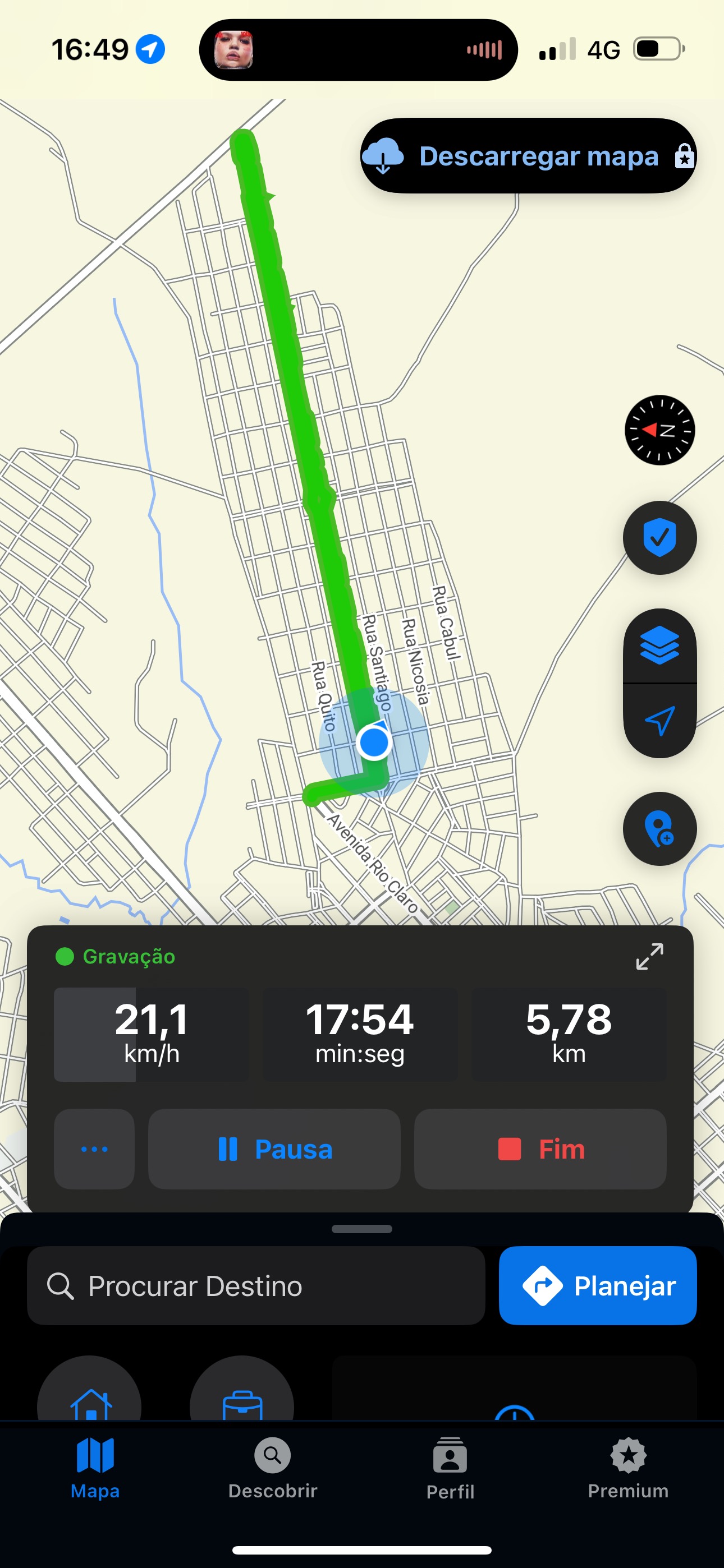 Avenida Rio Claro, Iporá a Rua dos Ipês, Iporá