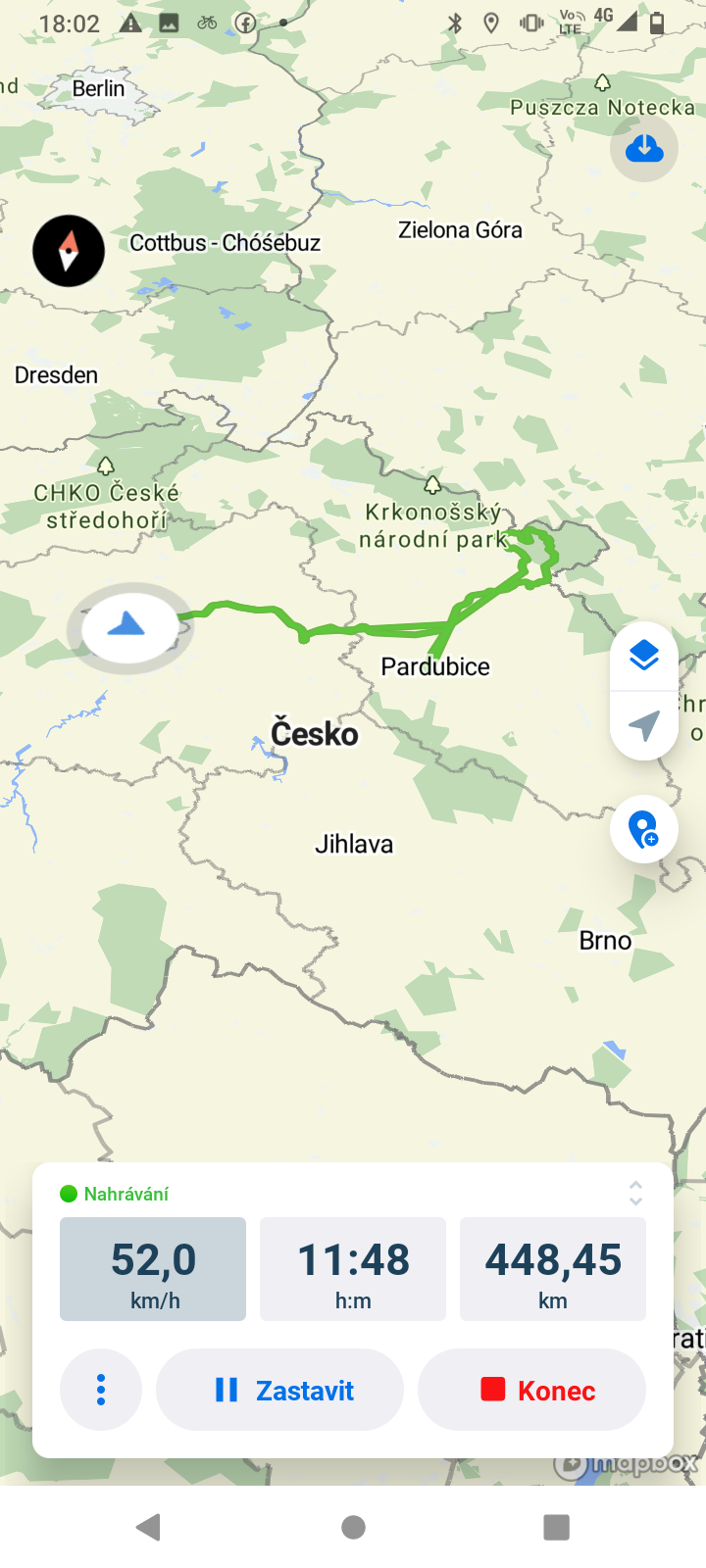 Foto 2 de la ruta de Bikemap "15/7 Pardubice" Foto 2 de la ruta de Bikemap "15/7 Pardubice"