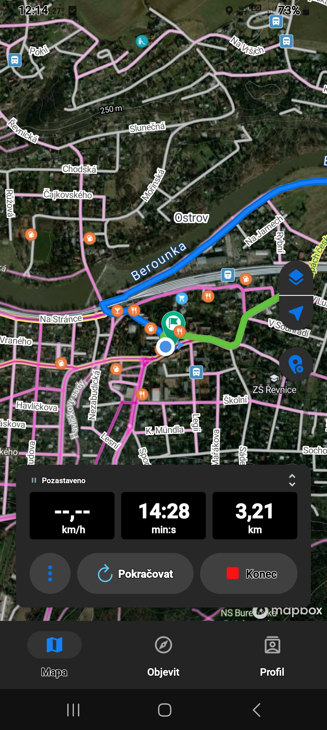 Karlická do náměstí Krále Jiřího z Poděbrad