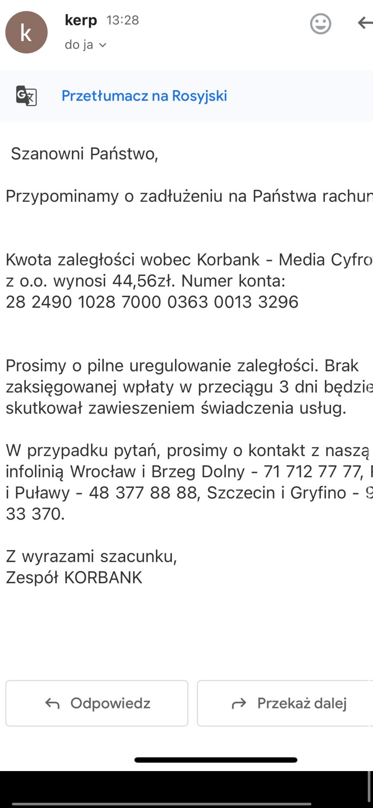 J Gagarina, Wroclaw to J Gagarina, Wroclaw