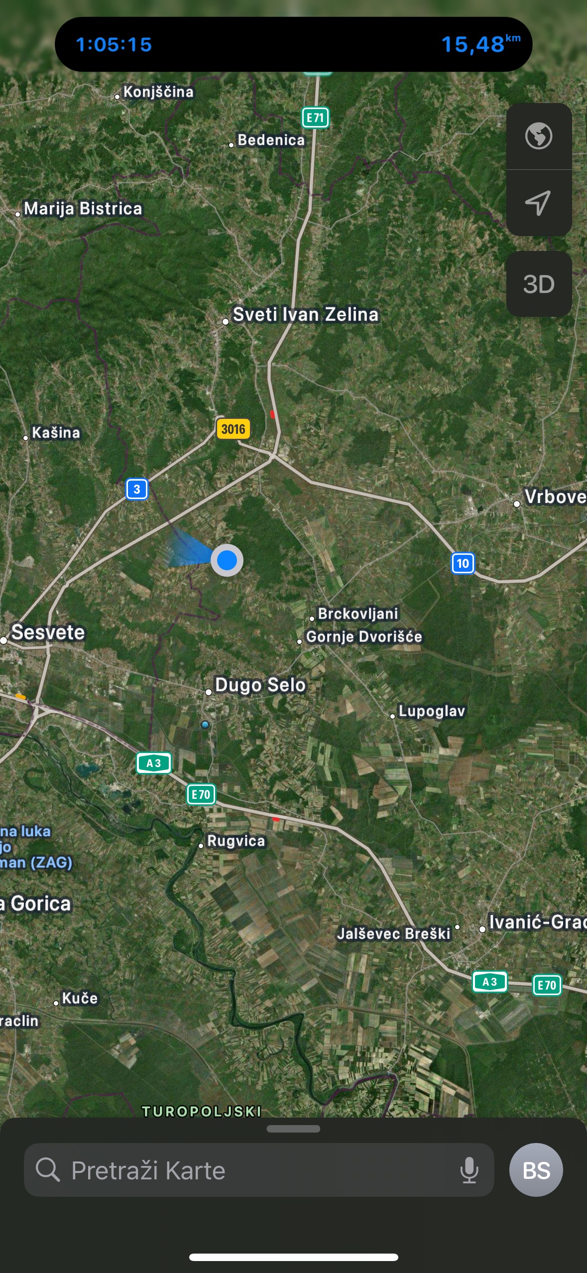 Foto 8 der Bikemap-Route "Dunavska ulica, Dugo Selo to Savski Trokut, Dugo Selo"